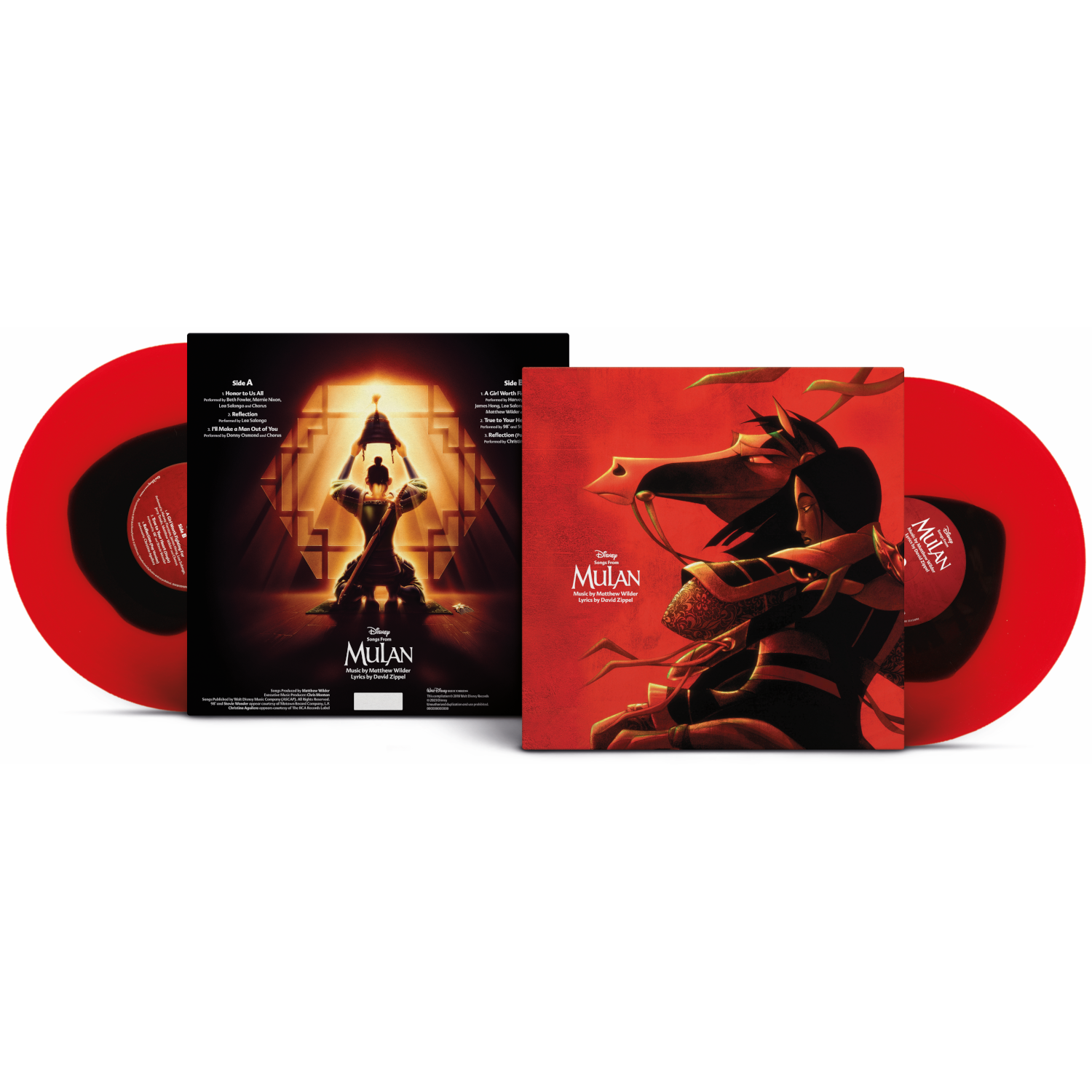 Disney / Various Artists Songs from Mulan 1LP (Transparent red with black inner ring) 307008