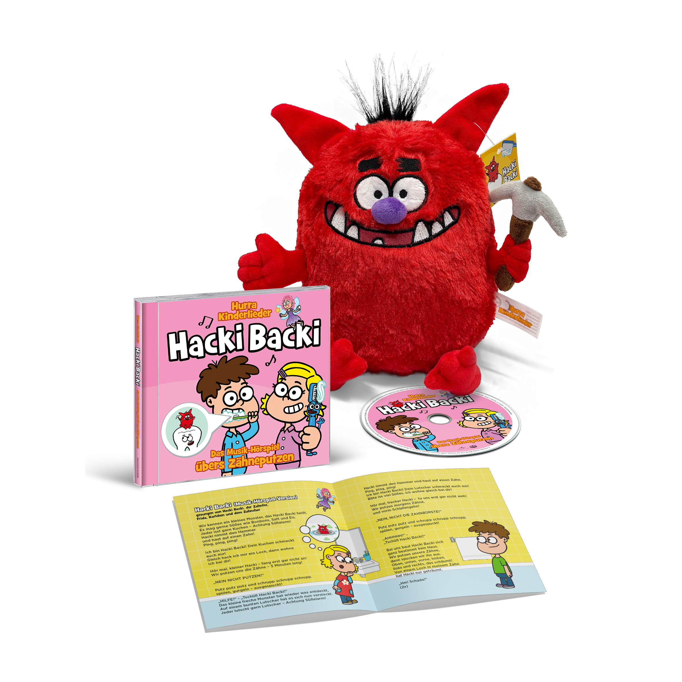 Hurra Kinderlieder Hacki Backi  Hörspiel CD + Plüschfigur 423144