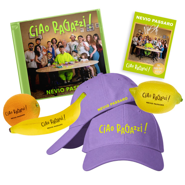 Nevio Passaro - Ciao ragazzi! (CD + Signed Artcard + Fruit Shaker + Cap)