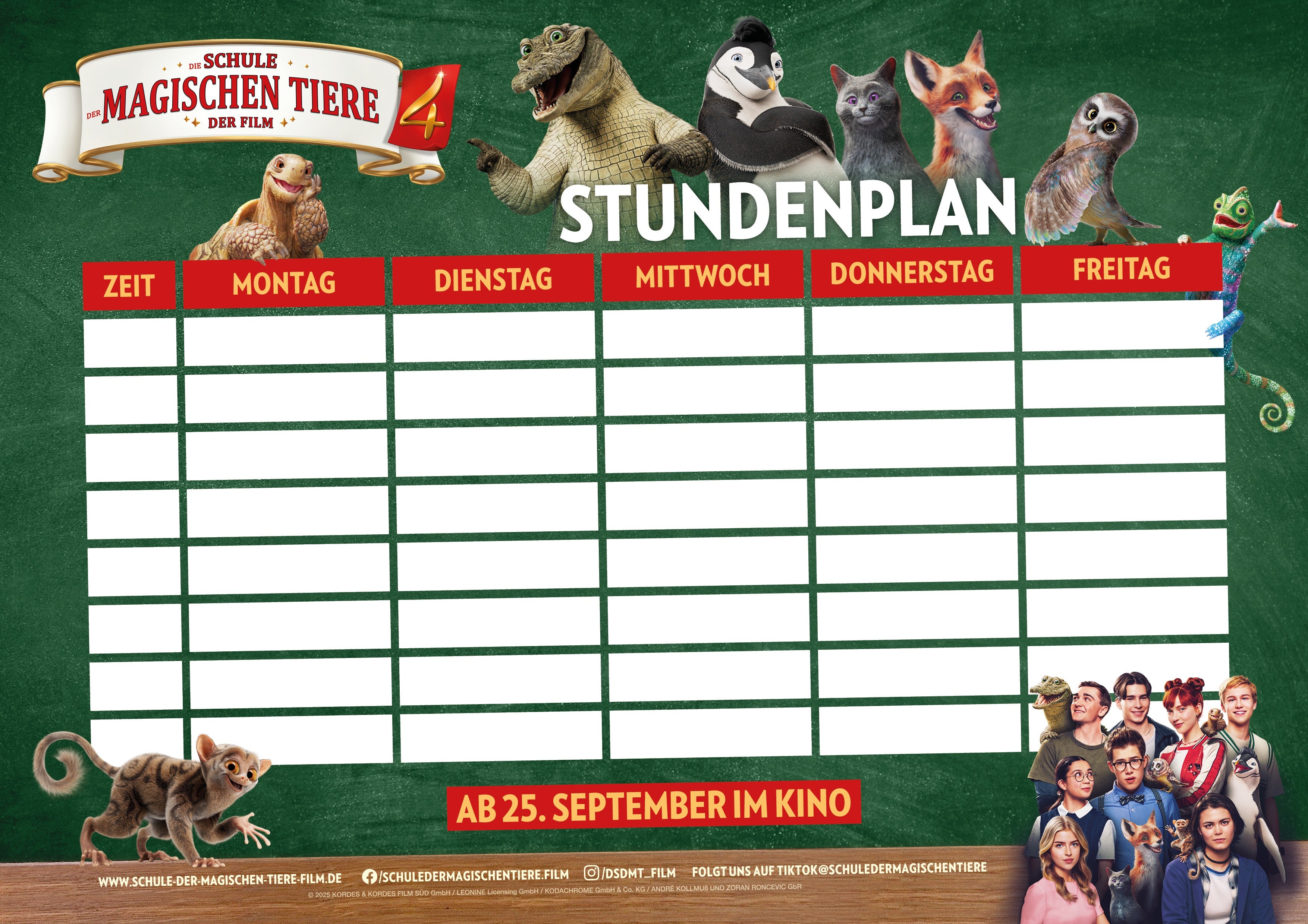 Various Die Schule der magischen Tiere 4 Stundenplan 420066